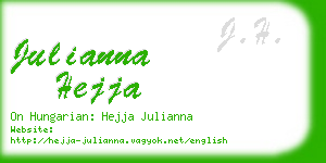 julianna hejja business card
